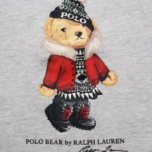 Polo Ralph Lauren Winter Holiday Bear Cotton T-Shirt sz 3months baby